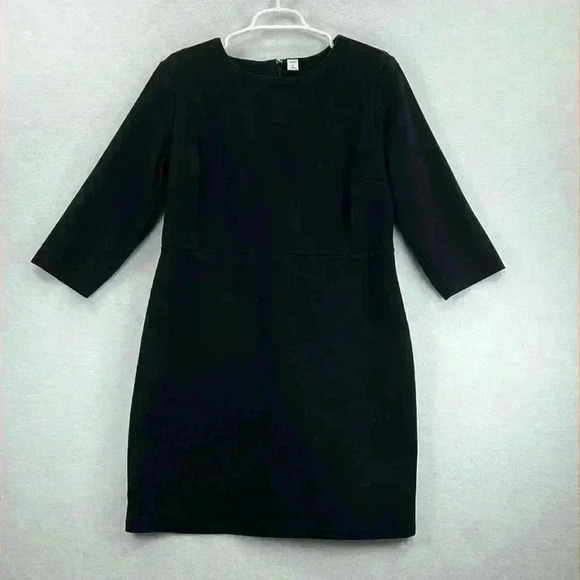 Old Navy Dresses & Skirts - Old Navy Women’s Dress Size XL Black Cotton/Spandex Knit 3/4 Sleeves Back Zipper